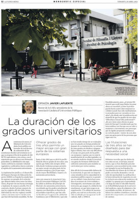 La durada dels graus universitaris