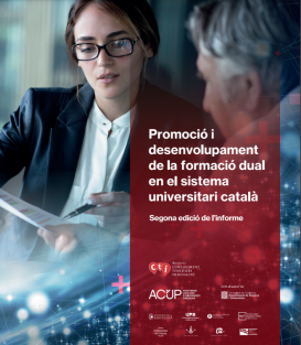 Portada de la 2a edició de l'informe "Promoció i desenvolupament de la formació dual en el sistema universitari català"