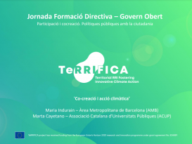  El projecte europeu TeRRIFICA participa a la presentació del Pla d’acció Open Government Partnership